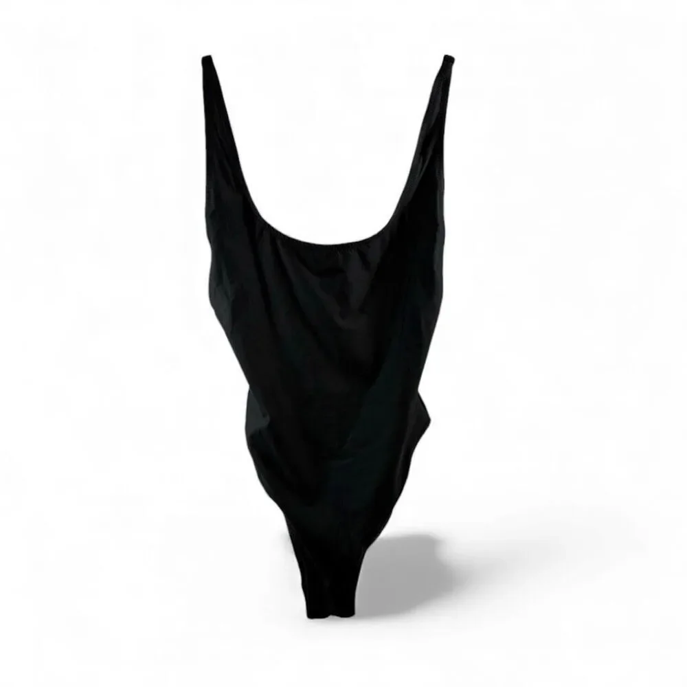 SKIMS NWT Swim Scoop Neck One Piece in Onyx Size S